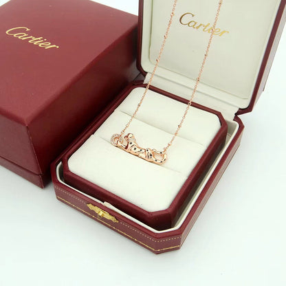 [LUCKY LOVE]PANTHERE FULL DIAMOND NECKLACE