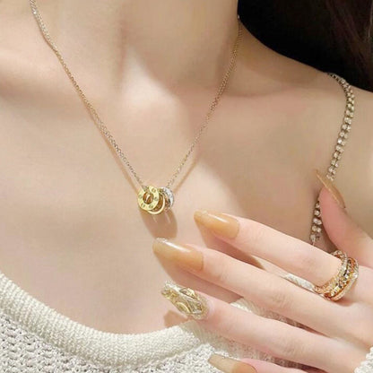 [LUCKY LOVE]LOVE 6 DIAMOND PENDANT NECKLACE