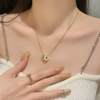[LUCKY LOVE]LOVE 6 DIAMOND PENDANT NECKLACE