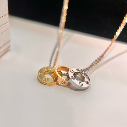 [LUCKY LOVE]LOVE 6 DIAMOND PENDANT NECKLACE