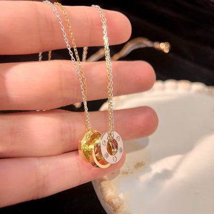 [LUCKY LOVE]LOVE 6 DIAMOND PENDANT NECKLACE