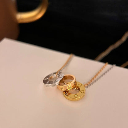 [LUCKY LOVE]LOVE 6 DIAMOND PENDANT NECKLACE