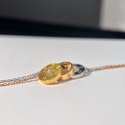 [LUCKY LOVE]LOVE 6 DIAMOND PENDANT NECKLACE