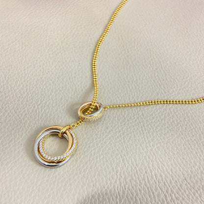 [LUCKY LOVE]TRINITY DIAMONDS NECKLACE