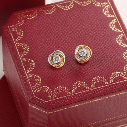 [LUCKY LOVE]TRINITY STUD DIAMOND EARRINGS