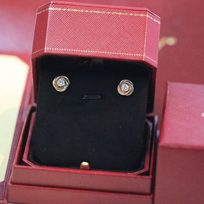 [LUCKY LOVE]TRINITY STUD DIAMOND EARRINGS
