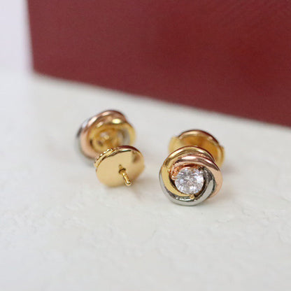 [LUCKY LOVE]TRINITY STUD DIAMOND EARRINGS