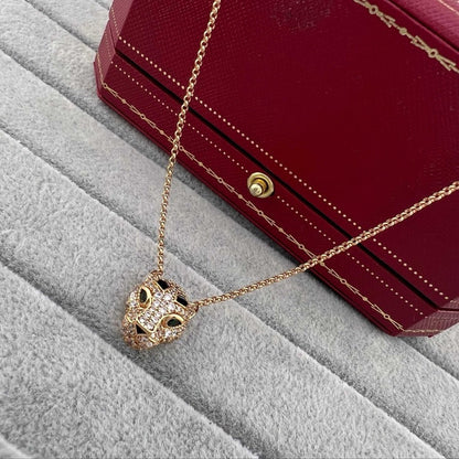 [LUCKY LOVE]PANTHERE FULL DIAMOND NECKLACE