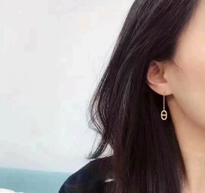 [LUCKY LOVE]CHAINE TASSEL EARRINGS