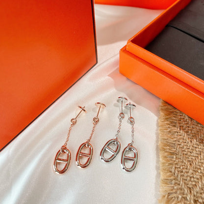 [LUCKY LOVE]CHAINE TASSEL EARRINGS