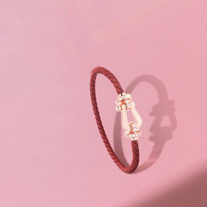 [LUCKY LOVE]FORCE 10 HALF DIAMOND PINK GOLD RED CORDERI LARGE AND MEDIUM MODEL