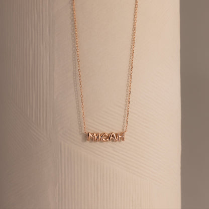 Tiny Bubble Name Necklace