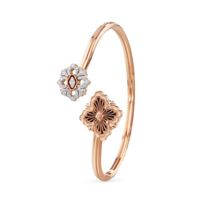 [LUCKY LOVE]OPERA TULLE  GOLD BRACELET WITH ENAMEL BACKGROUND