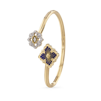 [LUCKY LOVE]OPERA TULLE  GOLD BRACELET WITH ENAMEL BACKGROUND