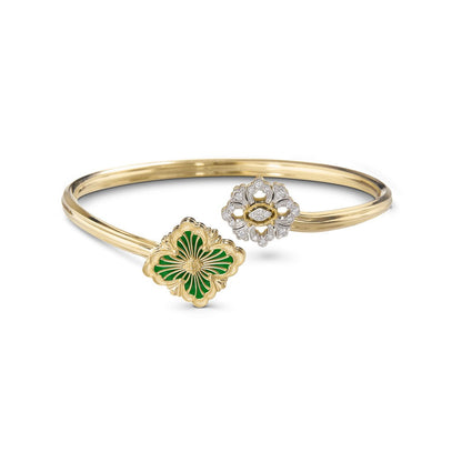 [LUCKY LOVE]OPERA TULLE  GOLD BRACELET WITH ENAMEL BACKGROUND