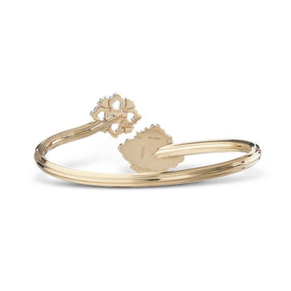 [LUCKY LOVE]OPERA TULLE  GOLD BRACELET WITH ENAMEL BACKGROUND