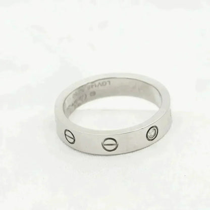 [LUCKY LOVE]LOVE RING 4MM 1 DIAMOND SILVER