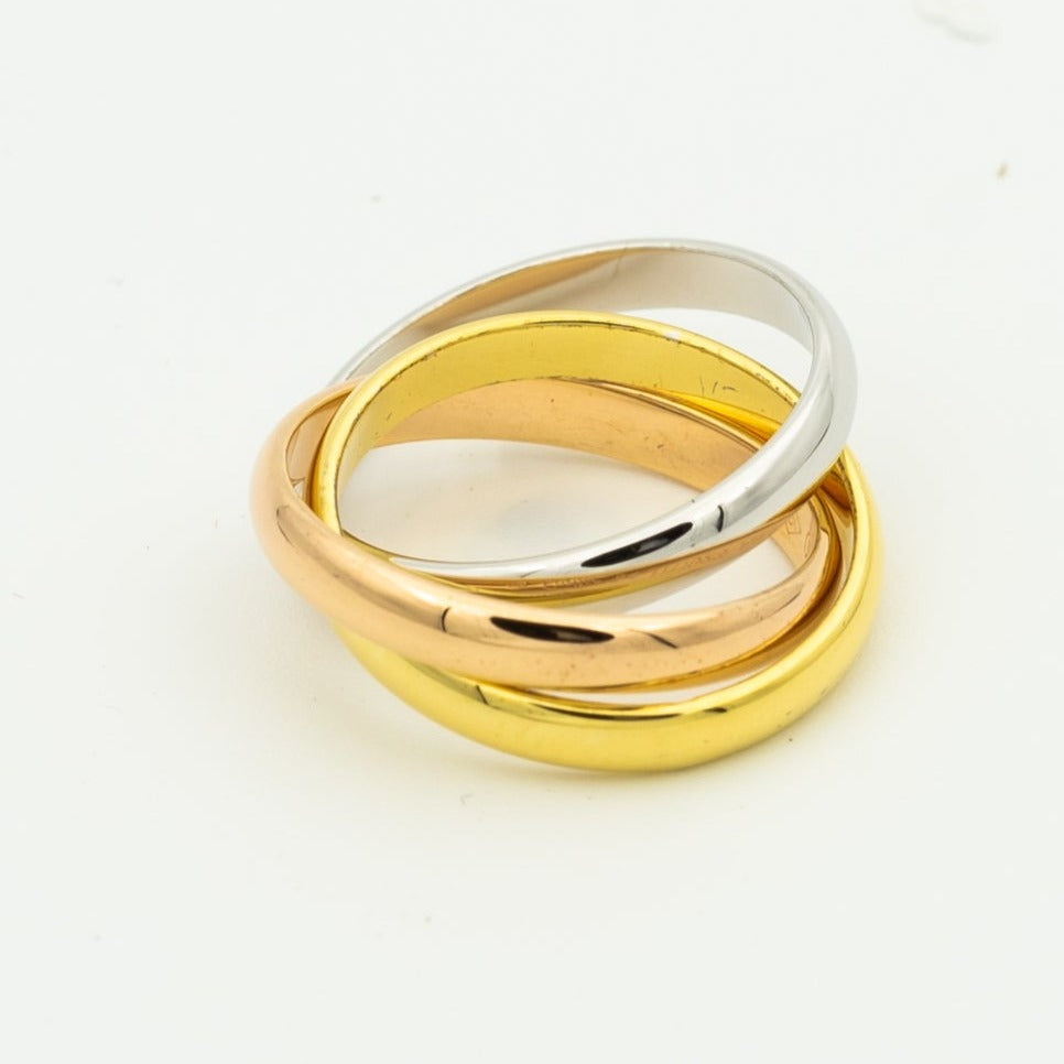 [LUCKY LOVE]TRINITY RING GOLD PINK GOLD SILVER