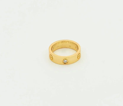 [LUCKY LOVE]LOVE RING 5.5MM 3 DIAMONDS GOLD