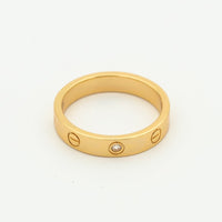[LUCKY LOVE]LOVE RING 4MM 1 DIAMOND PINK GOLD