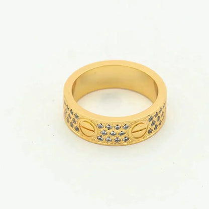 [LUCKY LOVE]LOVE RING 5.5MM DIAMONDS PAVED