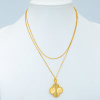 [LUCKY LOVE]CLOVER 25MM PEDANT NECKLACE GOLD
