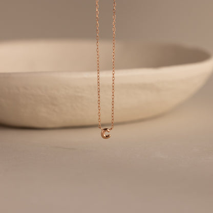 Dainty Bubble Initial Necklace
