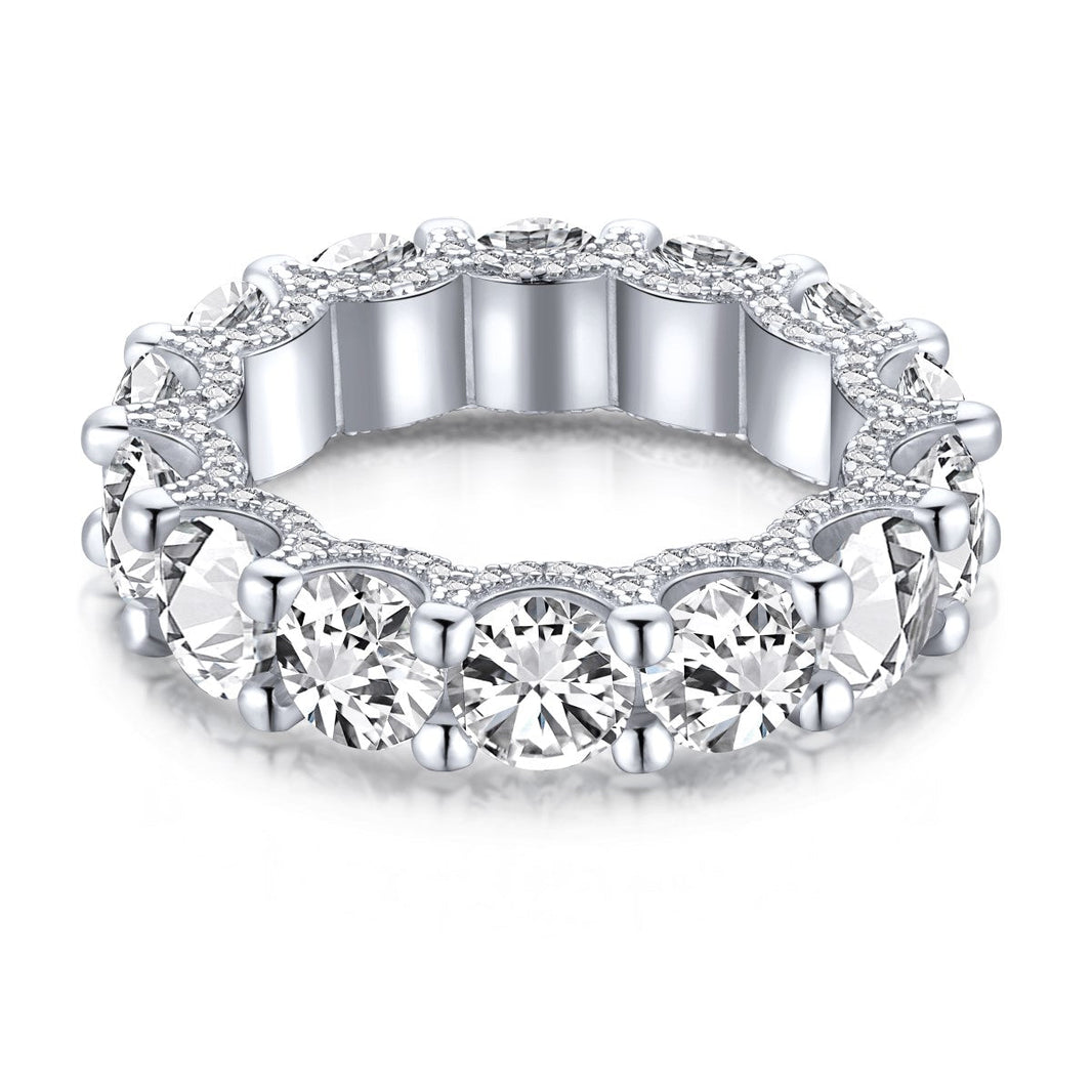 [LUCKY LOVE]Gorgeous Round Cut Tennis Ring