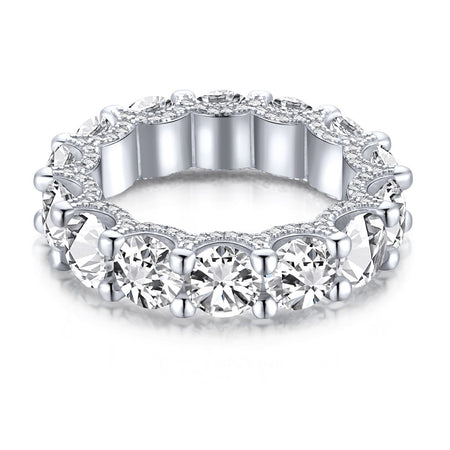 [LUCKY LOVE]Gorgeous Round Cut Tennis Ring