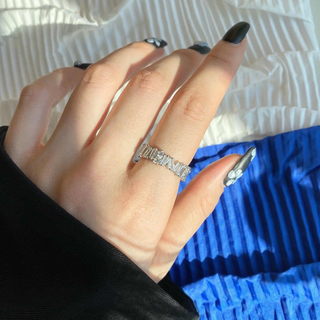 [LUCKY LOVE]Delicate Multi Shape Tennis Ring