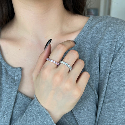 [LUCKY LOVE]Eternity Round Cut Tennis Ring