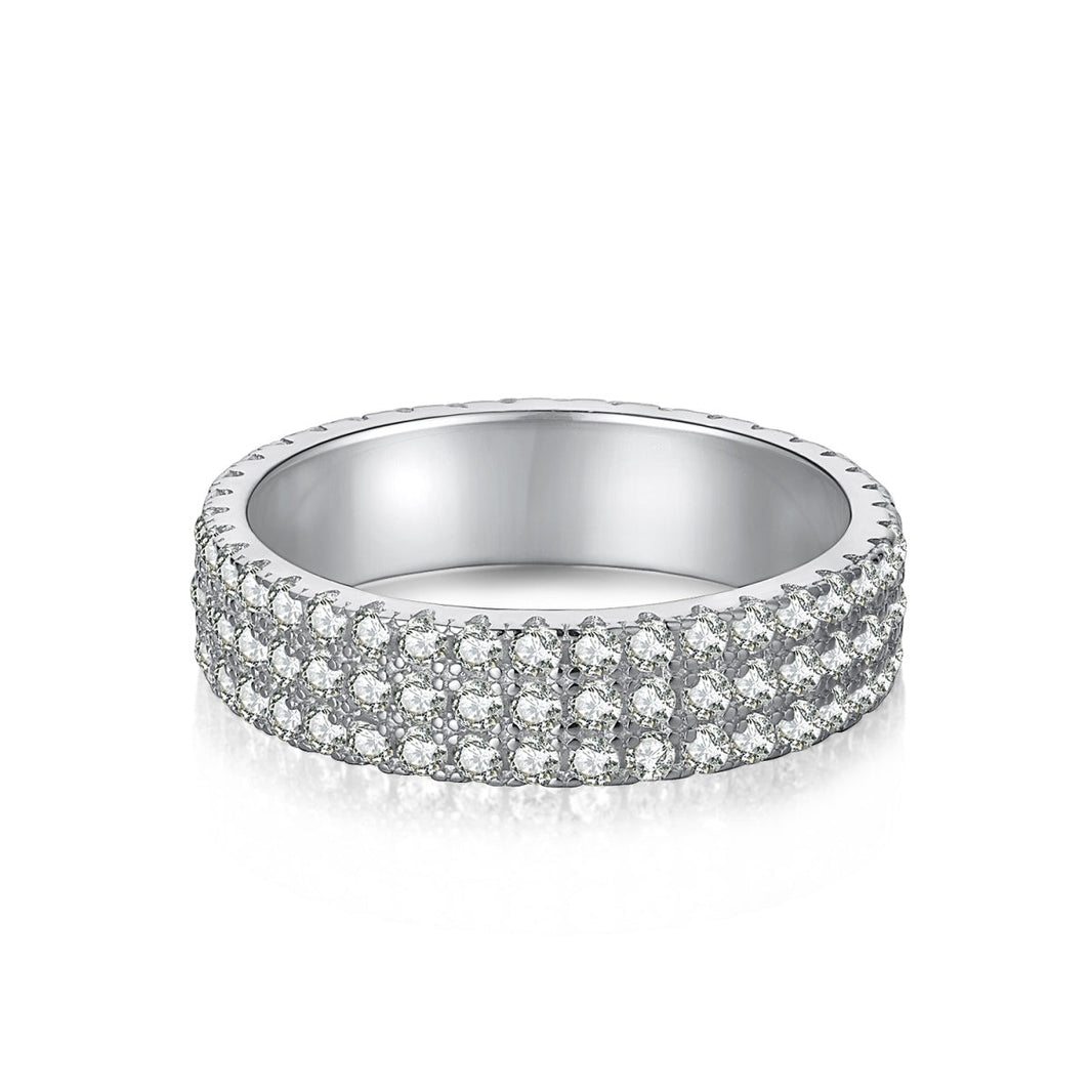 [LUCKY LOVE]Dainty Round Cut Tennis Ring