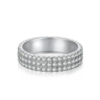 [LUCKY LOVE]Dainty Round Cut Tennis Ring