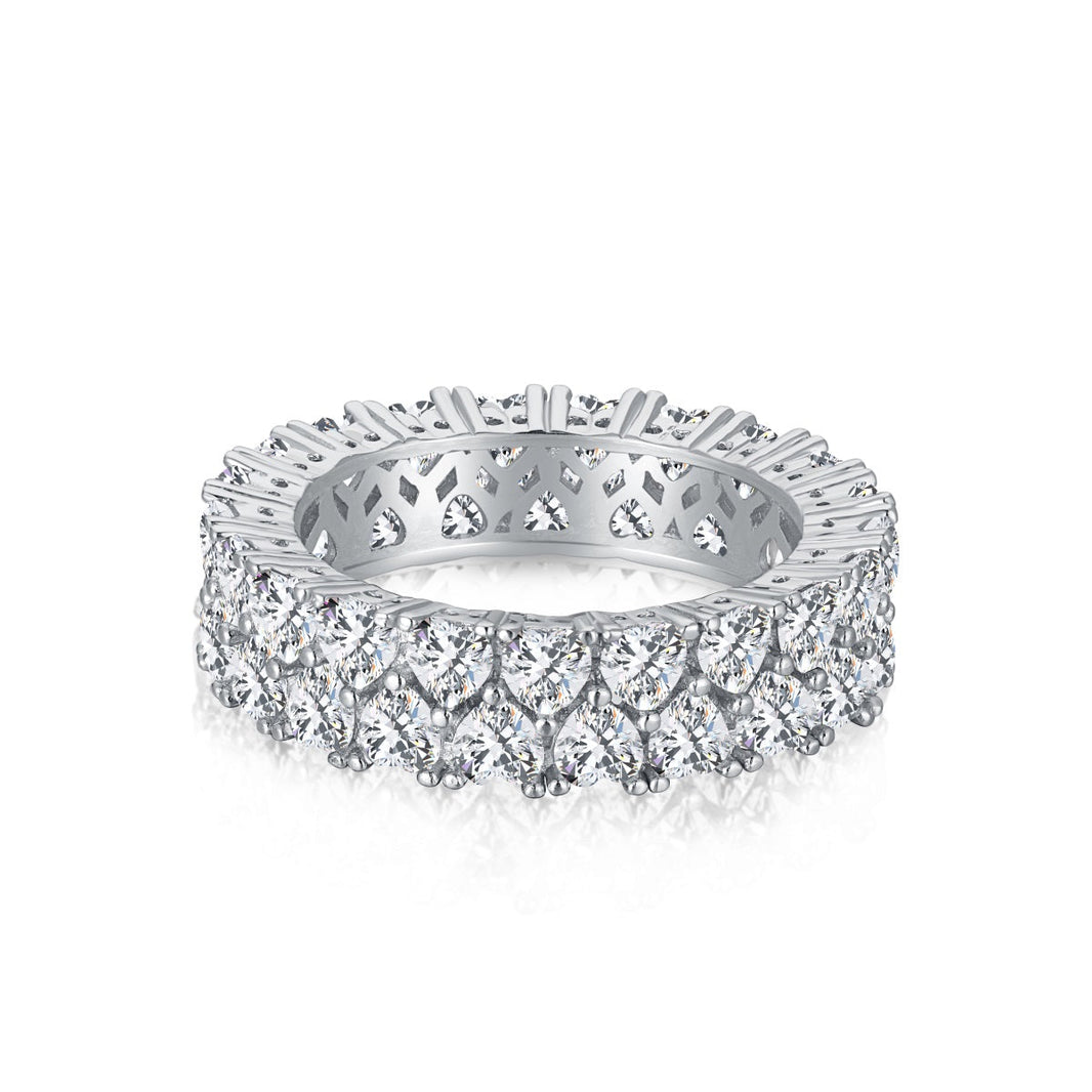 [LUCKY LOVE]Sparkling Full Heart Ring