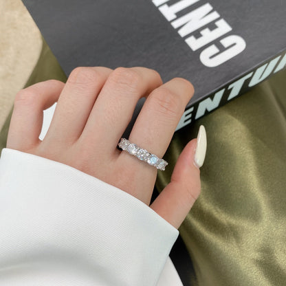 [LUCKY LOVE]Gorgeous Round Cut Tennis Ring