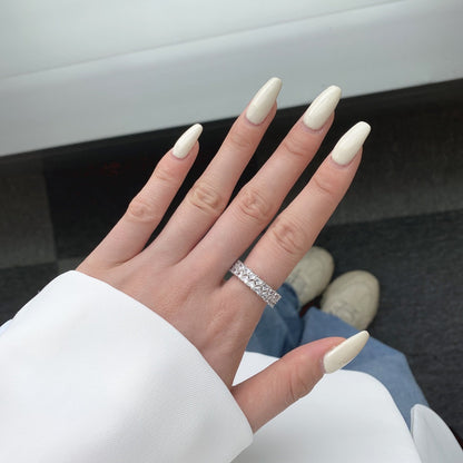 [LUCKY LOVE]Sparkling Full Heart Ring