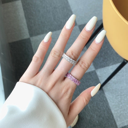 [LUCKY LOVE]Sparkling Full Heart Ring