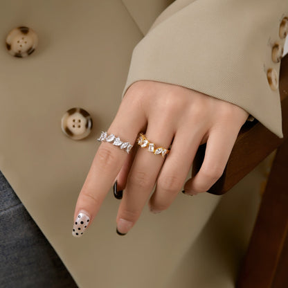 [LUCKY LOVE]Delicate Multi Cut Ring