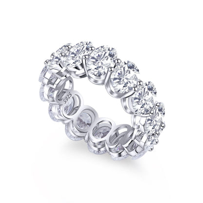 [LUCKY LOVE]Dainty Elongated Cushion Cut Tennis Ring
