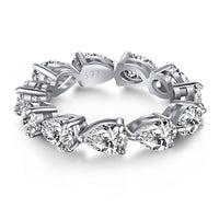 [LUCKY LOVE]Exquisite Pear Cut Tennis Ring