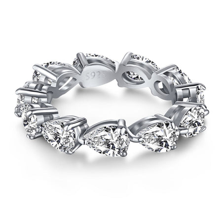 [LUCKY LOVE]Exquisite Pear Cut Tennis Ring