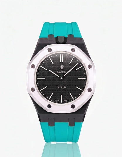 Silicone Strap & Case Royal Pop Ocho Negro(Customize  Colors)