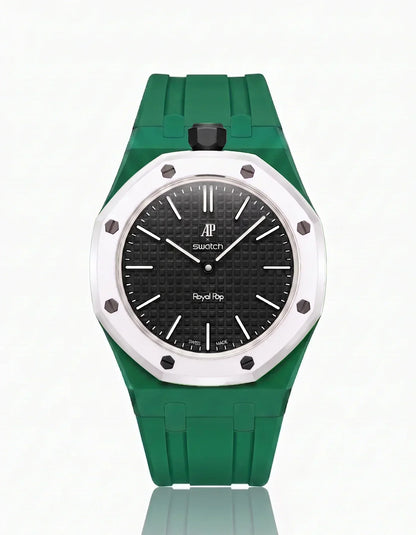 Silicone Strap & Case Royal Pop Ocho Negro(Customize  Colors)