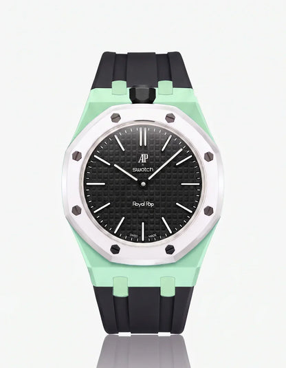 Silicone Strap & Case Royal Pop Ocho Negro(Customize  Colors)