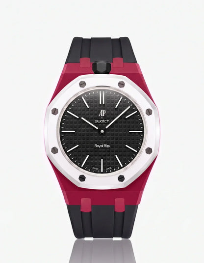 Silicone Strap & Case Royal Pop Ocho Negro(Customize  Colors)
