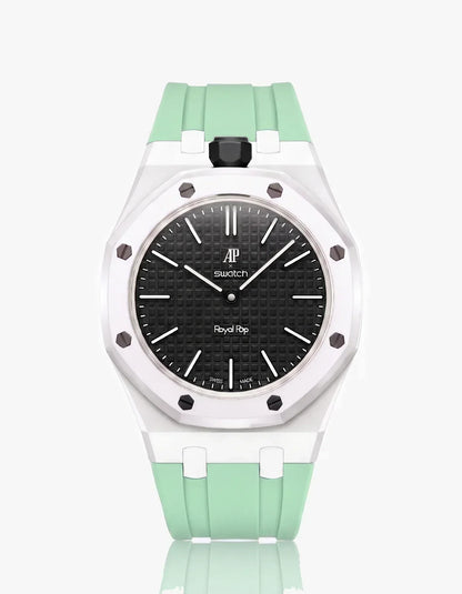 Silicone Strap & Case Royal Pop Ocho Negro(Customize  Colors)
