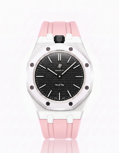Silicone Strap & Case Royal Pop Ocho Negro(Customize  Colors)