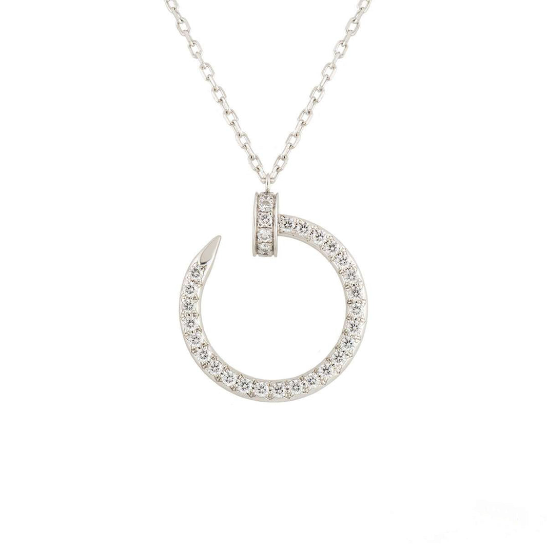 [LUCKY LOVE]JUSTE NECKLACE SILVER DIAMONDS