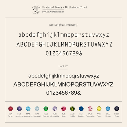 Duo Initial Birthstone Tennis Ring