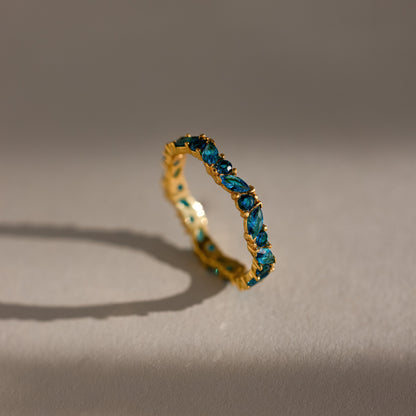 Staggered Marquise Birthstone Ring